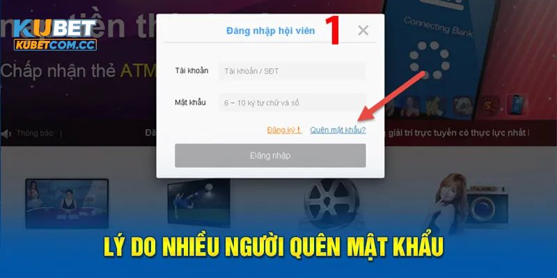 Lý do hội viên hay quên mật khẩu